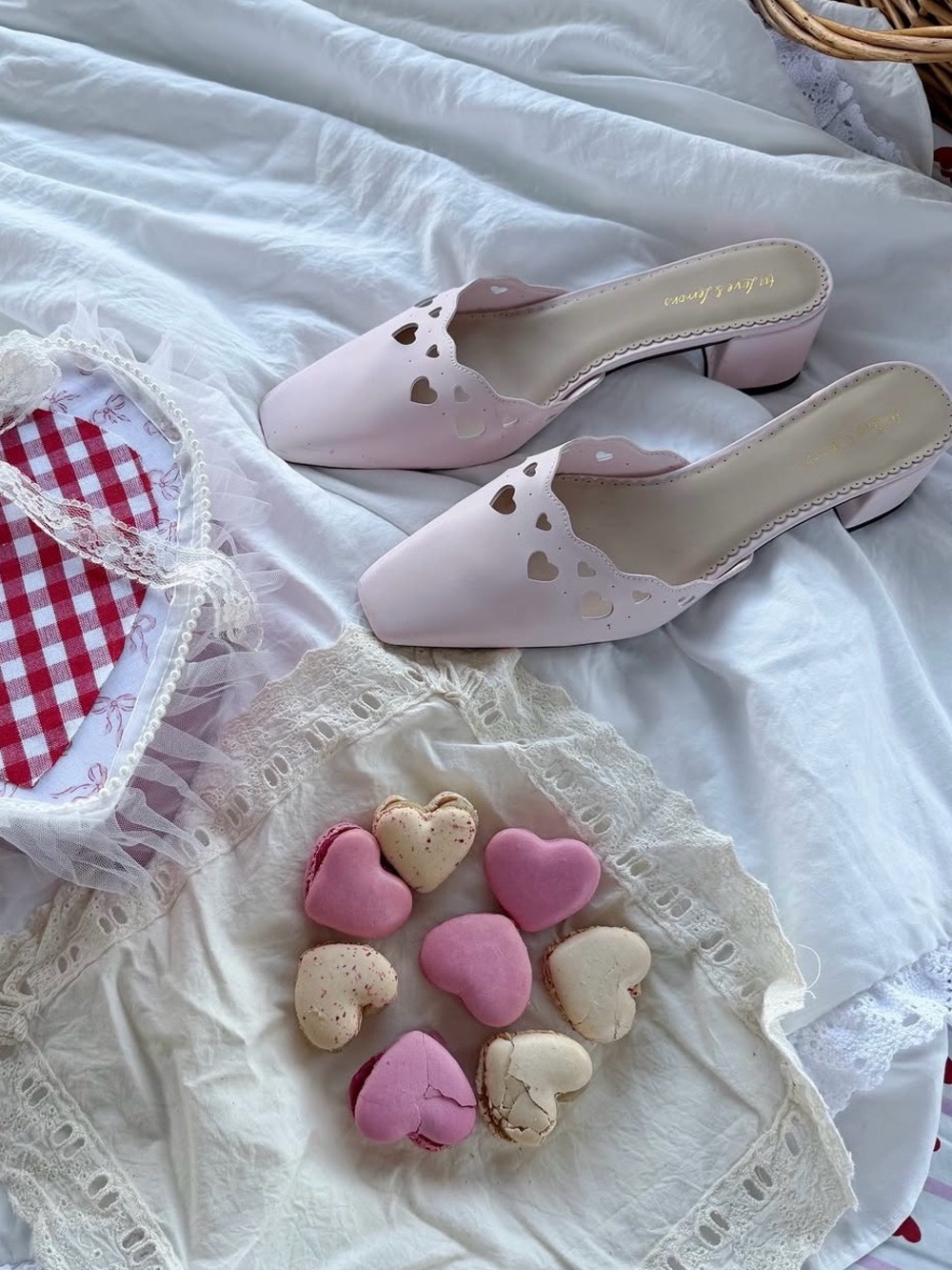 For Love & Lemons Juliette Ballet Mule Heel | Pink | 38 / Women’s 7 | NW